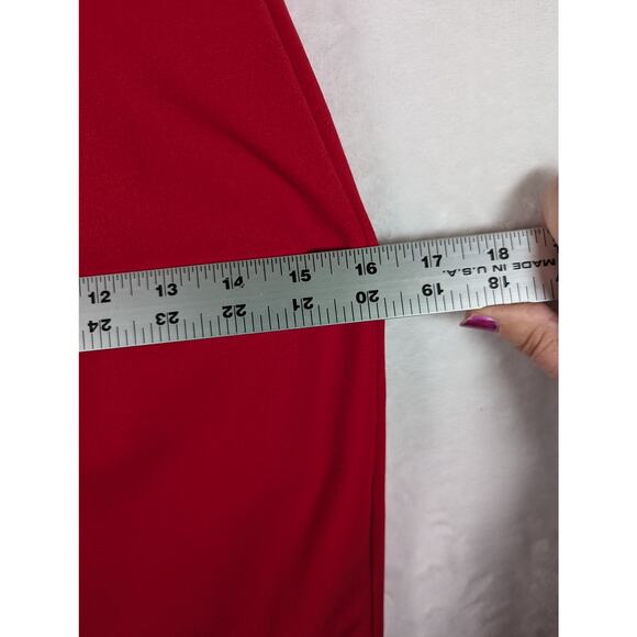 Aqua 1 shoulder Sz 2 Dress Red fullylined Made in USA Bust32.5"Waist 25"Hip32.5" - Picture 2 of 11